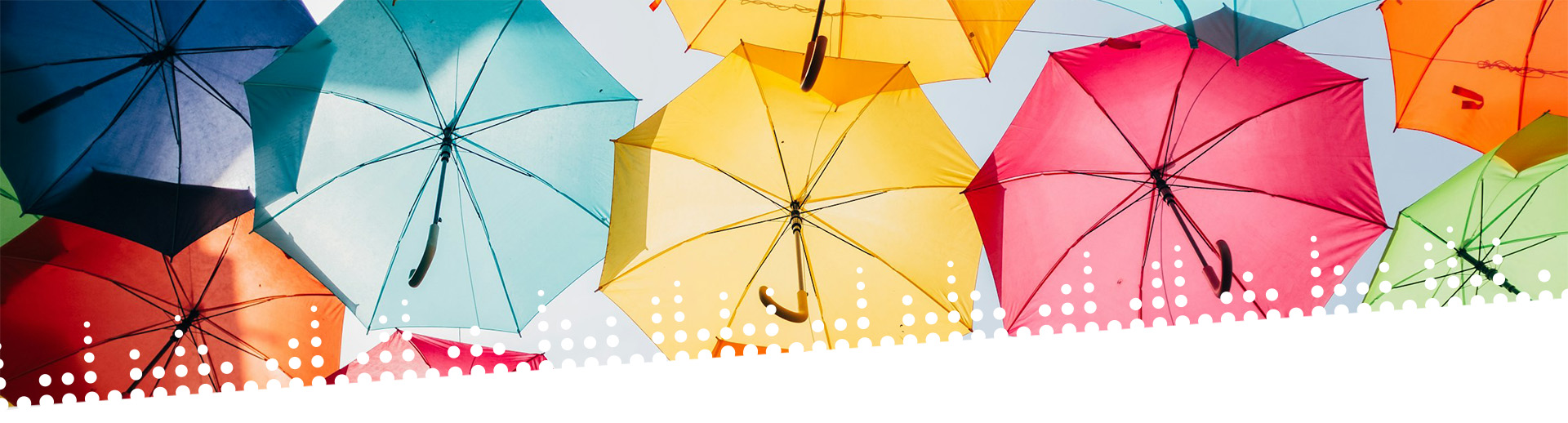 Bunte Regenschirme